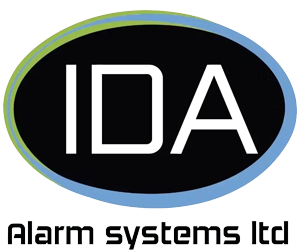 Logo of IDA Alarm Systems Ltd featuring bold letters 